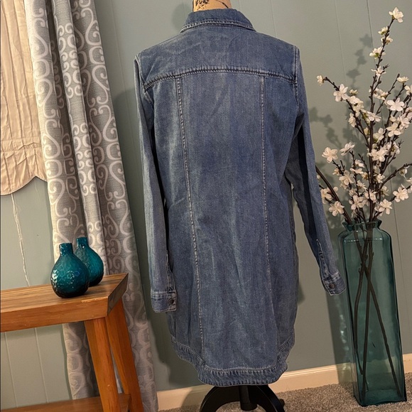 Liverpool Long Utility Denim Snap Front Jacket - Picture 7 of 14